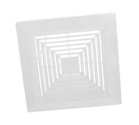 Homoyoyo Cache de Ventilateur D'extraction Carré 27x27 Cm pour Salle de Bain avec Panneau à Ressort, Couvercle de Conduit D'évacuation Anti-poussière en Plastique Blanc, Accessoire