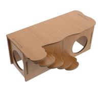 Homoyoyo Cachette pour Hamster avec Échelle, Maison Labyrinthe 27x14x10,5 Cm en Matériau Solide, Refuge Multi-Compartiments pour Petits Animaux, Dentaire Naturel et Décoration Habitat