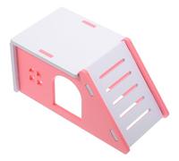 Homoyoyo Cachette pour Hamster en PVC Rose, Maison d'angle pour Petits Rongeurs, Abri Confortable et Sûr pour Cage, pour Hamster, Cobaye et Rat, Accessoires pour Petits Animaux