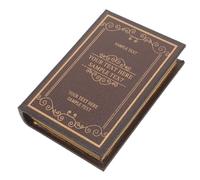 Homoyoyo Cachette Secrète en Bois Couleur Café pour Décoration de Table et Bibliothèque, Accessoire Multifonction Design Vintage Européen Élégant et Sophistiqué