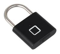 Homoyoyo Cadenas à Empreinte Digitale Petit pour Casier, Verrouillage par Empreinte Digitale Résistant à L’eau la Rouille, Alliage D’aluminium Noir, Cadenas D’extérieur Sécurisé