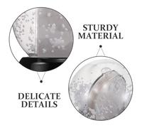 Homoyoyo Cadre Photo Boule à Neige à Remplir Soi-Même Diamètre 85 MM X Hauteur 100 MM Plastique Transparent Base Noire Kit DIY Sublimation pour Décoration Noël Saint-Valentin