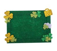 Homoyoyo Cadre Photo DIY en Feutrine Verte Trèfle pour Saint-patrick, Kit de Décoration Murale Créative, Accessoire Vintage pour Bureau et Fête Irlandaise, Cadre Photo Vintage Festif
