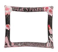 Homoyoyo Cadre Photo Gonflable Rose Doré 75X65 CM Accessoire Photo d'anniversaire Cadre Selfie pour Fêtes et Célébrations Décoratif et Réutilisable