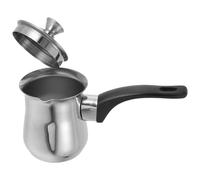 Homoyoyo Cafetière Turque Inox avec Couvercle et Poignée Chauffe-lait Polyvalent pour Café Beurre Sauce Poêle Petite pour Maison Bureau Voyage
