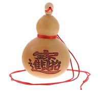 Homoyoyo Calebasse Décorative Sculptée avec Bouchon Gourde à Vin Artisanale Légère et Pratique pour Usage Domestique et Décoration Feng Shui Motif Aléatoire Naturel