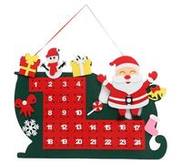 Homoyoyo Calendrier de Lavent Feutre Sapin de Noël DIY Décoration Suspendue pour Mur et Porte Ornement Artificiel avec Calendrier de Noël et Pratique