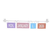 Homoyoyo Calendrier Flip Coloré pour Salle de Classe Kit Bulletin Board Boho avec Support et Cartes de Date Décoration pour Enseignants