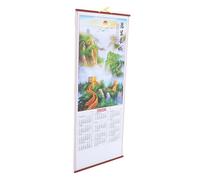 Homoyoyo Calendrier Mural Année Cheval Rotin Imitation Décoration Feng Shui pour Bureau et Maison Outil Organisation avec Installation Facile et Décoloration