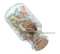 Homoyoyo Capsules Décoratives en Verre Transparent 100 Pcs Bouchons en Liège Mini Bouteilles de Cœur pour Messages pour Saint-Valentin Anniversaires et Décoration Romantique