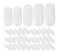 Homoyoyo Capsules D'entraînement pour Nail Art 100 Pièces Blanc Abs, Conseils Flexibles pour Présentation Couleurs Vernis, Accessoires Nail Art Pratiques pour Salon et Usage Professionnel