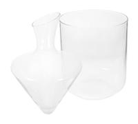 Homoyoyo Carafe à Vin Oblique en Verre Transparent Seau à Glace en Verre - Kit de Décantation 1 Pièce pour Vin Rouge - Accessoire de Bar pour Aération et Service à Domicile