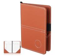 Homoyoyo Carnet de Score de Golf en Cuir PU Léger et Portable Carnet de Golf Professionnel Format 1pc Tableau de Score Pratique pour Compétition et Entraînement Couleur Marron Clair