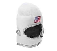 Homoyoyo Casque D'astronaute Blanc en Polyester Confortable et Polyvalent pour Fêtes D'halloween et Carnavals, Design Créatif pour Adultes Femmes