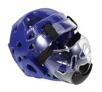 Homoyoyo Casque de Protection Intégral Bleu Taille S Visière pour Garçon et Filles, Équipement de Combat Taekwondo et Karaté, Protection Faciale Sportive Anti-Transpiration