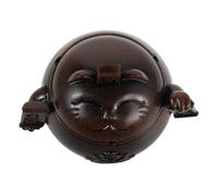 Homoyoyo Cendrier Céramique avec Couvercle Statuette Maneki-Neko Décoration Chat Chance Cendrier Coupe-Vent pour Maison et Bureau