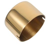 Homoyoyo Cendrier Rond Compact en Acier Inoxydable Doré 8,1 Cm Antidérapant Support Cigarettes en U, Cendrier Portable Décoratif pour Balcon et Terrasse, Accessoires pour Fumeurs