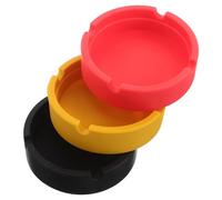 Homoyoyo Cendrier Rond Silicone Incassable 3pcs pour Bureau Maison avec Fonction Anti-Scattering Petit Récipient
