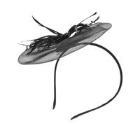 Homoyoyo Chapeau Bibi Élégant Pour Femme - Fascinator Jaune Avec Fleur Et Plume - Idéal Pour Mariage Et Cocktails Style Derby