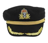 Homoyoyo Chapeau de Capitaine Marin Garçon Fille Casquette Brodée Coton Accessoire Costume Pirate et Marin pour Fête Cosplay Léger et Respirant Décoration Thème Marine