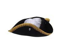 Homoyoyo Chapeau de Pirate avec Plume Blanche pour Cosplay et Carnaval Accessoire Déguisement Confortable pour Fête Halloween et à Thème