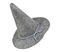 Homoyoyo Chapeau Épouvantail Gris Feutre pour Adulte Accessoire Sorcière Halloween Chapeau Sorcier Cosplay Costume Fête et Carnaval