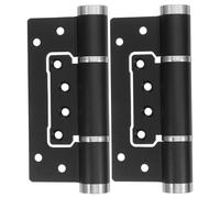 Homoyoyo Charnières Invisibles à Fermeture Amortie Hydrauliques 14 CM en Aluminium Noir Lot de 2 set de Charnières à Ressort pour Portes Intérieures Fermeture Automatique Silencieuse