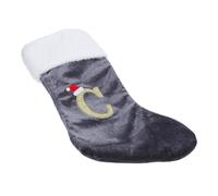 Homoyoyo Chaussette de Noël Brodée Lettre Décoration Suspendue pour Sapin Cheminée et Porte Capacité pour et Bonbons Décor