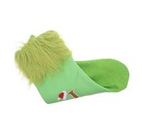 Homoyoyo Chaussette de Noël Tricotée Grosse Taille Verte à Suspendre avec Broderie Lettre J Poche à Friandises Décoration Festive pour Sapin et Maison Chaussettes Amusantes pour Fêtes