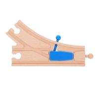 Homoyoyo Circuit de Train en Bois 1 Pièce, Voie Ferrée Bleue Clou, Pièce de Rechange pour Rails de Train, Accessoire pour Circuit Garçon et Filles, Éducatif Motricité Fine, Extension