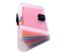 Homoyoyo Classeur A6 Pour Fiches Bristol - Trieur Extensible Avec 13 Pochettes En Plastique - Organisateur De Documents Pratique Et Élégant Pour Bureau Et École