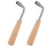 Homoyoyo Clé D'accordage pour Harpe Lyre 2 Pièces, Tournevis Hexagonal 7,0 Mm en Acier Inoxydable et Bois, Outil de Réglage Précis des Cordes de Piano et Autoharpes, Accessoire Musical