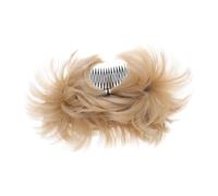 Homoyoyo Clip Chignon Décoiffé Synthétique Fibre Haute Température Extension Queue de Cheval Postiche Court pour Fêtes et Usage