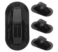 Homoyoyo Clip de Rame Résistant à l'usure en PVC Noir, Porte-rames à Clipser pour Bateau Pneumatique, Lot de 4 Pièces, Design Pratique pour Aventures et Rangement Facile
