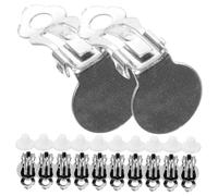 Homoyoyo Clips D'oreilles à Clipser Fabrication De Bijoux 200 Pièces Convertisseurs Non Percés En Métal Blanc k Coussinets En Caoutchouc Pour Adultes Et Garçon Et Filles Accessoires Diy