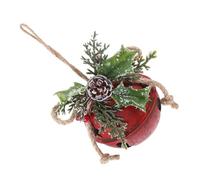 Homoyoyo Cloche de Noël Vintage Rouge Petit Modèle Style Pommes de Pin DIY Décoration Suspendue pour Sapin et Intérieur