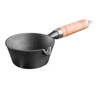 Homoyoyo Cocotte en Fonte Antiadhésive 13 CM X 6 CM Mini Poêle à Frire pour Œufs et Cuisson Compatible Gaz et Induction Marmite à Lait pour Petit-Déjeuner Cuisine Quotidienne