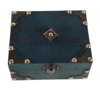 Homoyoyo Coffre Au Trésor Bois Vintage avec Couvercle Organisateur Multifonction pour Bijoux Documents et Objets Précieux Boîte de Rangement Élégante et Robuste pour Bureau et Maison