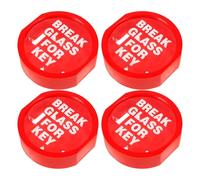 Homoyoyo Coffret à Clés Mural D’Urgence Rouge 4 Pièces Clé de Sécurité Compatible Extincteurs Rangement Sécurisé pour Portes et Évacuation Incendie