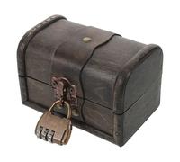 Homoyoyo Coffret de Rangement en Bois Vintage avec Serrure à Combinaison 3 Chiffres Boîte Décorative Grise Vieillie pour Escape Game Organisateur de Bijoux Sécurisé et Coffre au Trésor