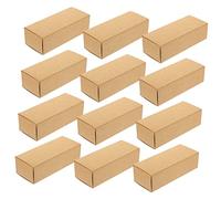 Homoyoyo Coffret De Rouge à Lèvres En Carton Kraft Brun 12 Pièces 11,5x3,8x3,7 Cm Boîte De Rangement Compacte Pliable Pour Huiles Essentielles Parfum Organisation Quotidienne Portable
