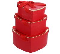 Homoyoyo Coffret en Carton de Cœur Rouge pour Rangement de Bijoux et Friandises, Boîte Présent pour Occasions Spéciales comme Anniversaires et Saint-Valentin