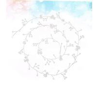 Homoyoyo Coiffe Faite à La Main Chaîne De Cheveux Fleur En Perle 1 Mètre Argentée Décoration Mariage Femme Accessoires Strass Satin