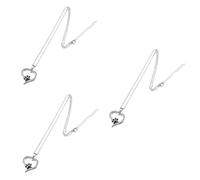 Homoyoyo Collier Avec Pendentif En Forme De Cœur Pour Chien Et Chat 3 Pièces En Alliage Tendance Pour Anniversaire