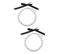 Homoyoyo Collier De Perles Bling pour Chien Et Chat - Collier Élégant pour Petits Chiens Et Chiots - Taille M Accessoire Chic pour Animaux De Compagnie