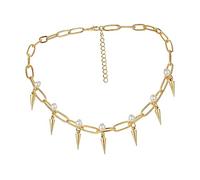 Homoyoyo Collier Gothique En Acier Inoxydable Avec Pendentif Triangle En - Tour De Cou Chaîne Pour Femme Et Homme - Design Édgy Et Élégant 1 Pièce