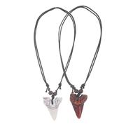 Homoyoyo Collier Pendentif De Requin En Cuir Pour Hommes - 2 Pièces Ajustable - Style Surfeur Dents De Requin Vintage Idéal Pour Plage Et Activités Nautiques