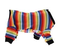 Homoyoyo Combinaison Chirurgicale pour Chien M Taille en Coton 100% Anti-Égratignures Motif Arc-en-Ciel Vêtement de Récupération Post-Opératoire pour Protection et Confort des Animaux de