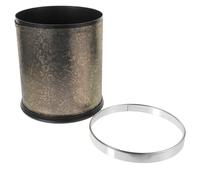 Homoyoyo Corbeille à Papier Ronde Double Compartiment Dorée Poubelle Ménagère Compacte sans Couvercle Base Antidérapante pour Salle de Bain Bureau Cuisine Accessoire Couleur Aléatoire