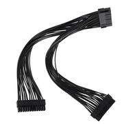 Homoyoyo Cordon d'alimentation 24 Broches Double ATX pour Carte Mère 20 4 Broches, Professionnel, Compatible Alimentation Dc3.3v-12v, Noir, pour Composants Haute Puissance Secteur Informatique